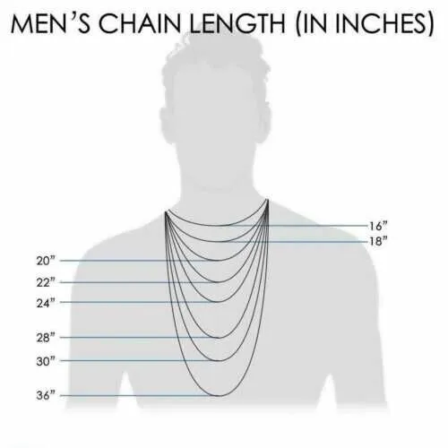 10K Gold Ankh Cross Egyptian Symbol Pendant Charm 4mm Cuban Link Chain 26" Inch