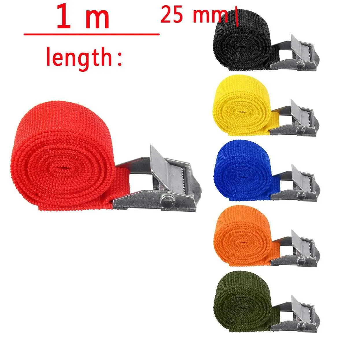 1" x 39" Heavy Duty Ratchet Tie Down Cargo Straps Retractable