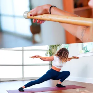 5ft Bamboo Mobility Stick- Premium Yoga Dowel