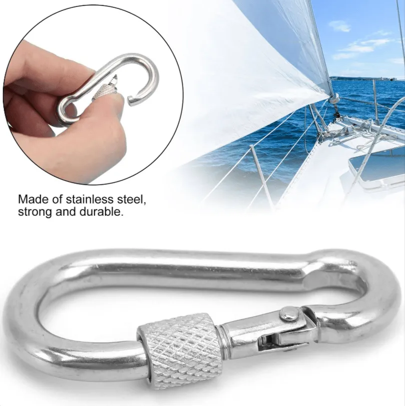 80Mm Stainless Steel Carabiner Spring Hook Sd-30782