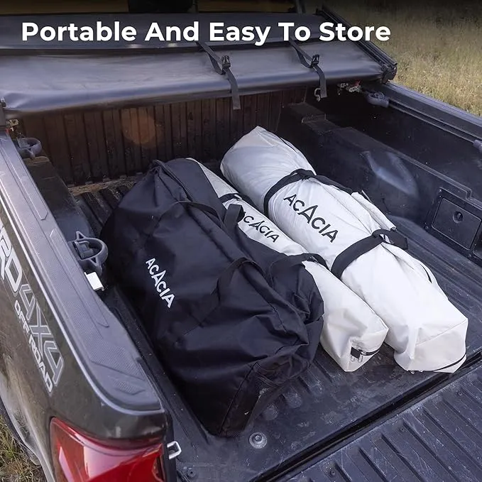 ACACIA Space Camping Tent XL, 4-6 Person Large Family Tent with 6'10'' Height, 2 Doors, 8 Windows, Waterproof Pop Up Easy Setup Hub Tent with Rainfly, Footprint for Car Camping, Glamping, Pistachio