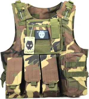 ATAIRSOFT Tactical Vest Airsoft MOLLE RRV Hunting Adjustable Plate Carrier with Pouches