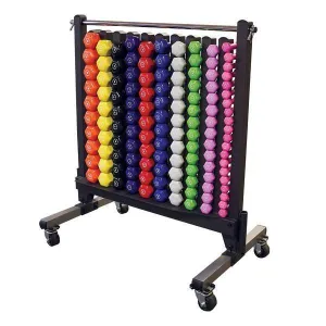 Body-Solid 50 Pair Neoprene Dumbbell Package with Rack