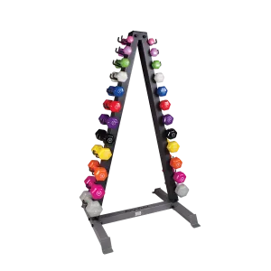 Body Solid GDR24-NPACK 12 Pair Neoprene Dumbbells With Rack
