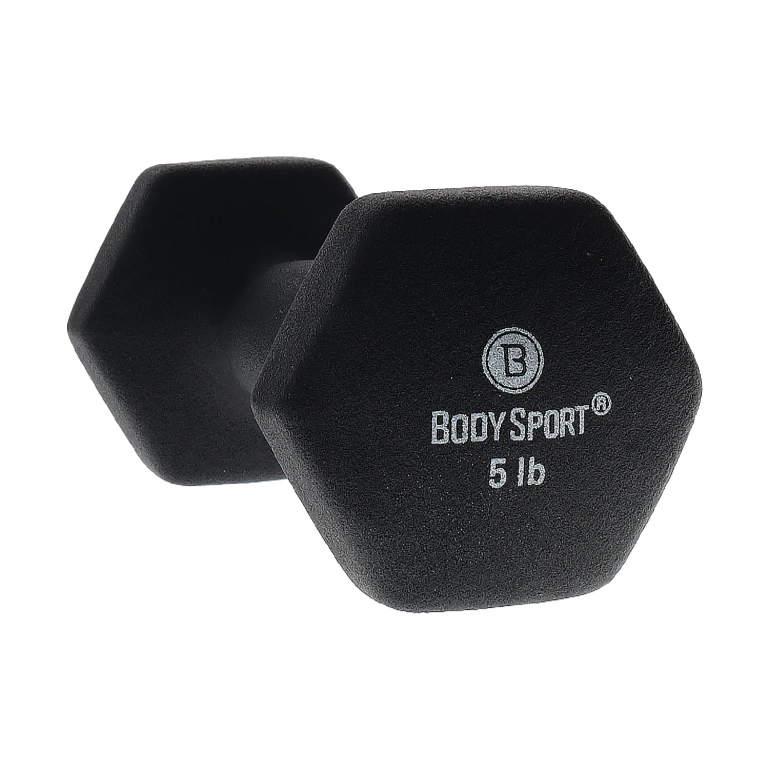 BodySport&reg; Neoprene Black Dumbbells