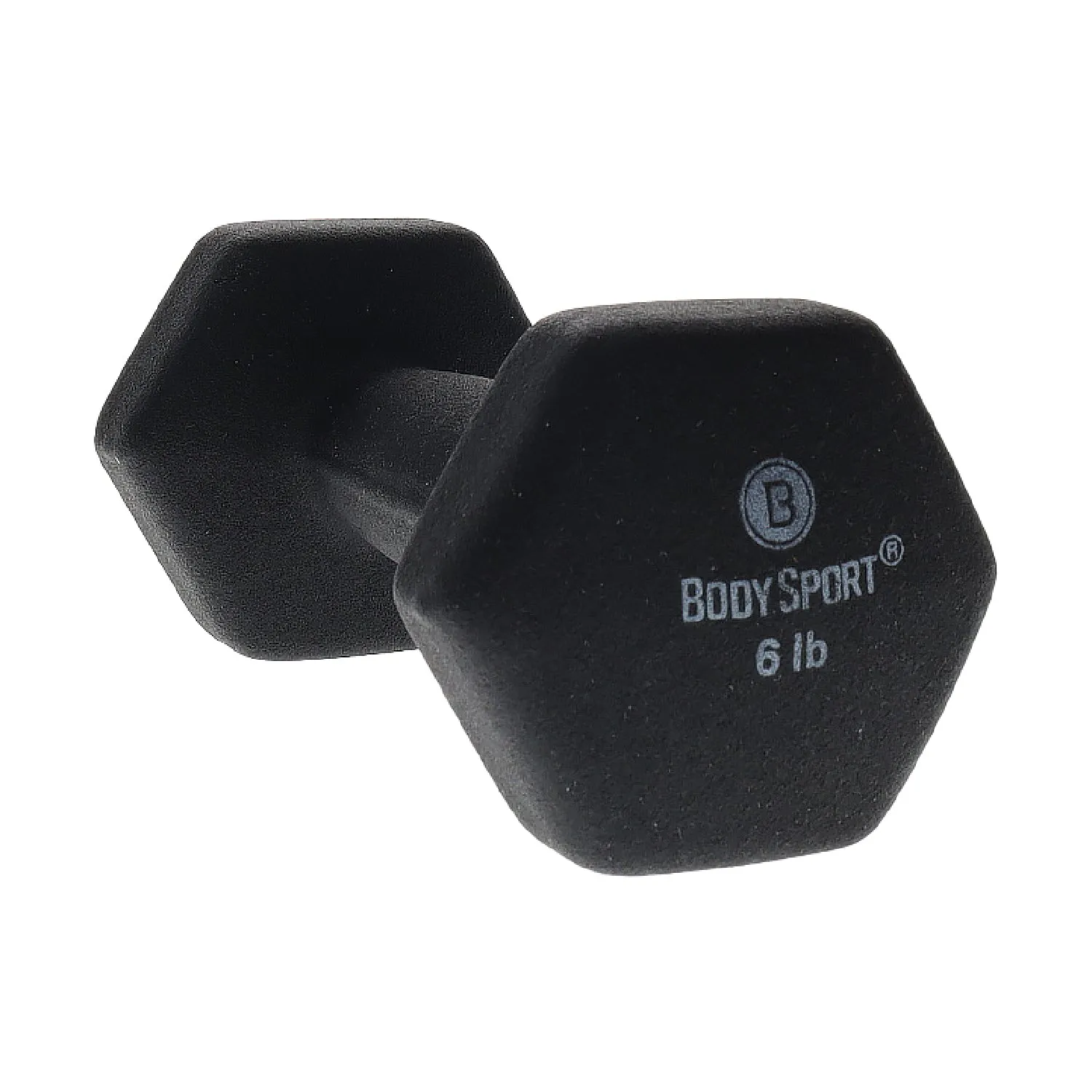 BodySport&reg; Neoprene Black Dumbbells