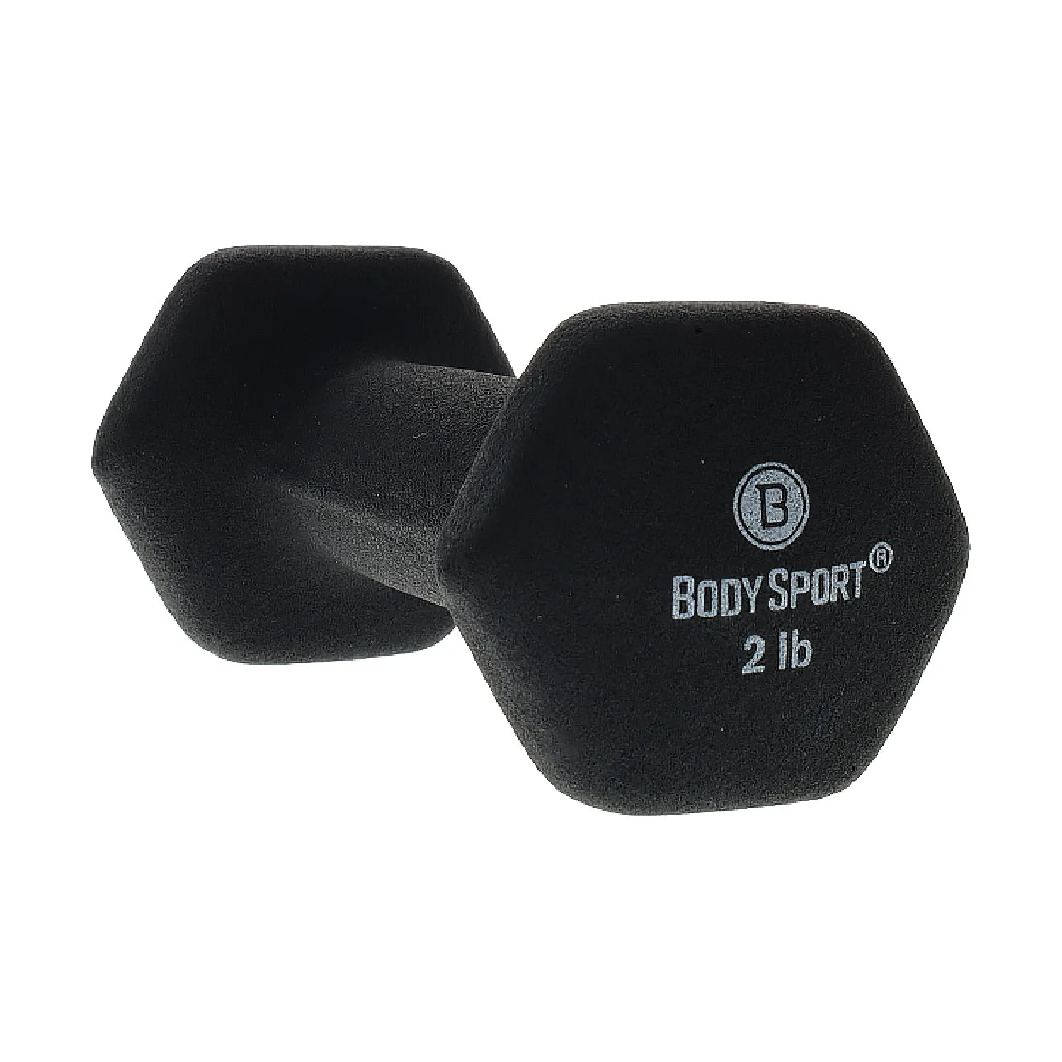 BodySport&reg; Neoprene Black Dumbbells