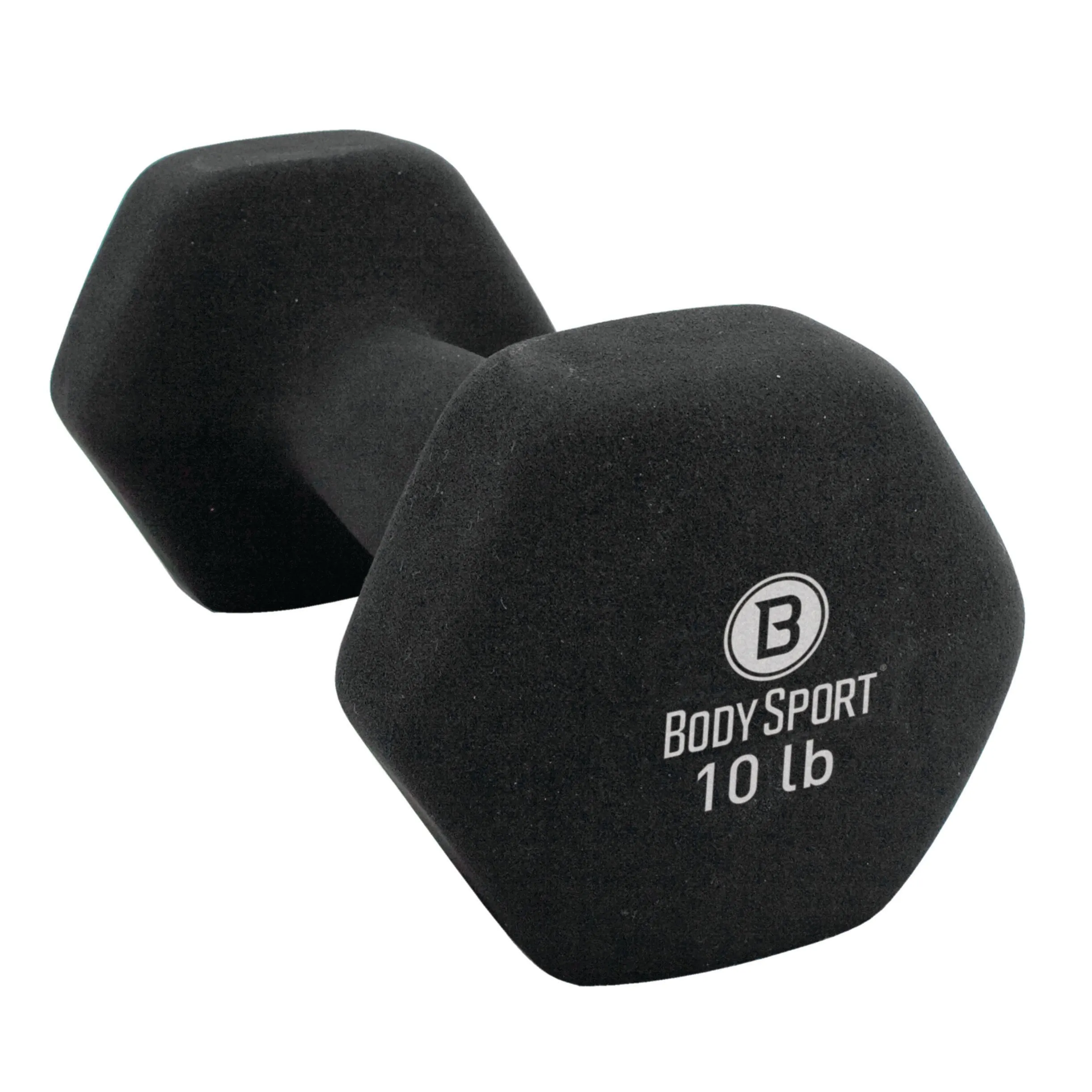 BodySport&reg; Neoprene Black Dumbbells