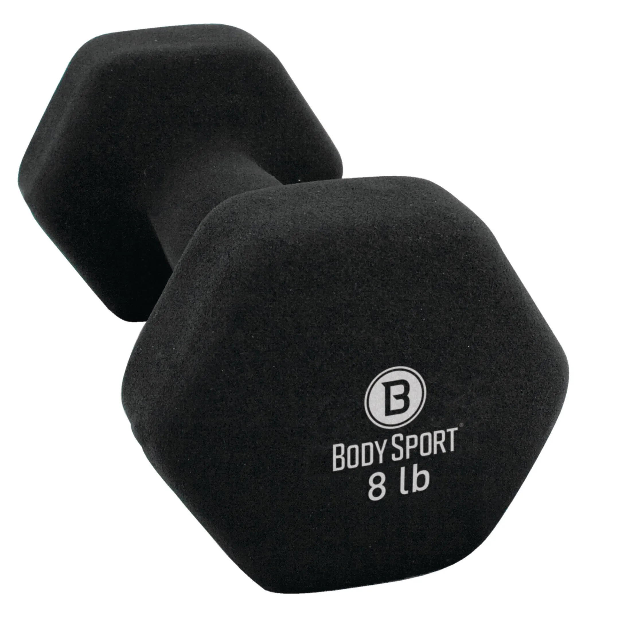 BodySport&reg; Neoprene Black Dumbbells