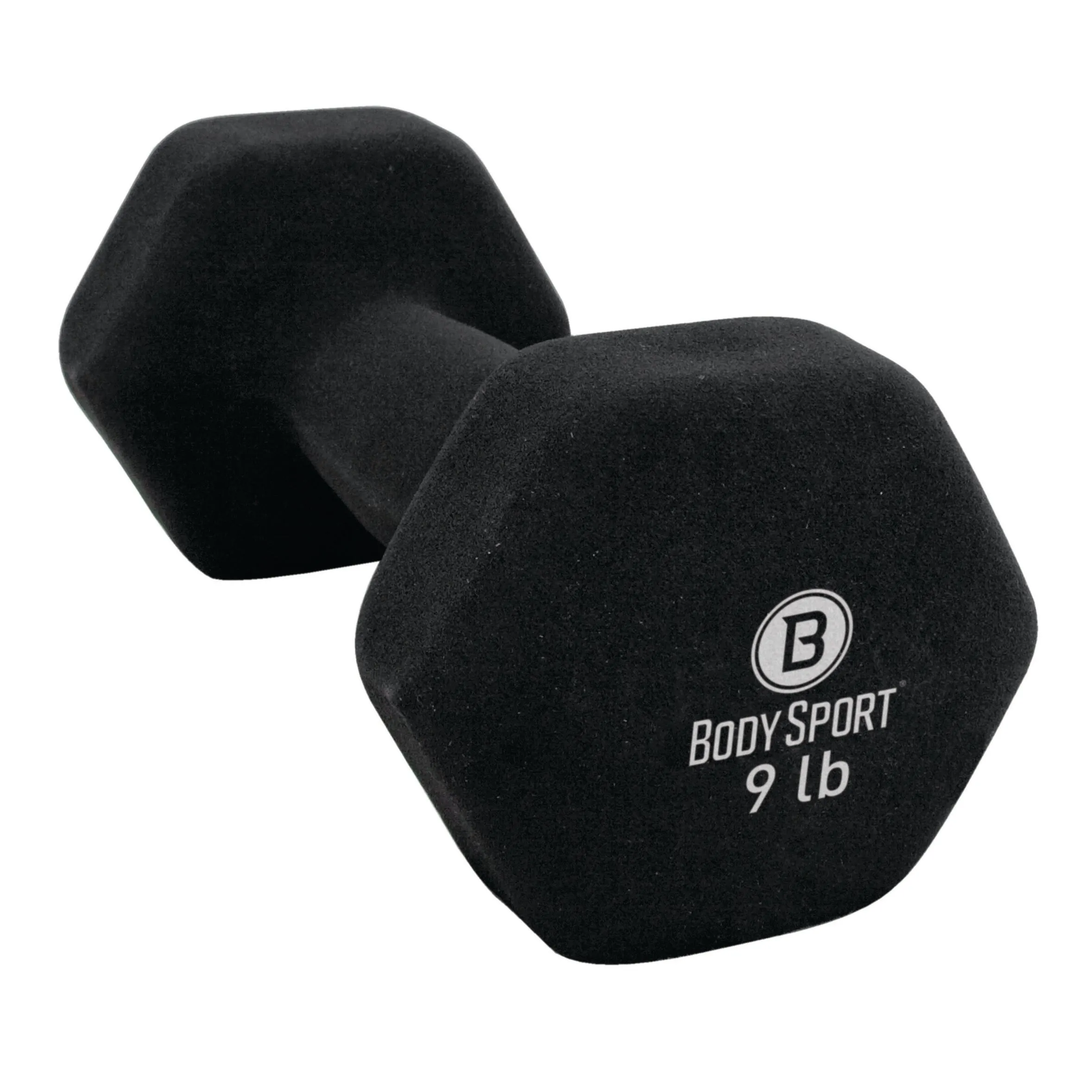 BodySport&reg; Neoprene Black Dumbbells