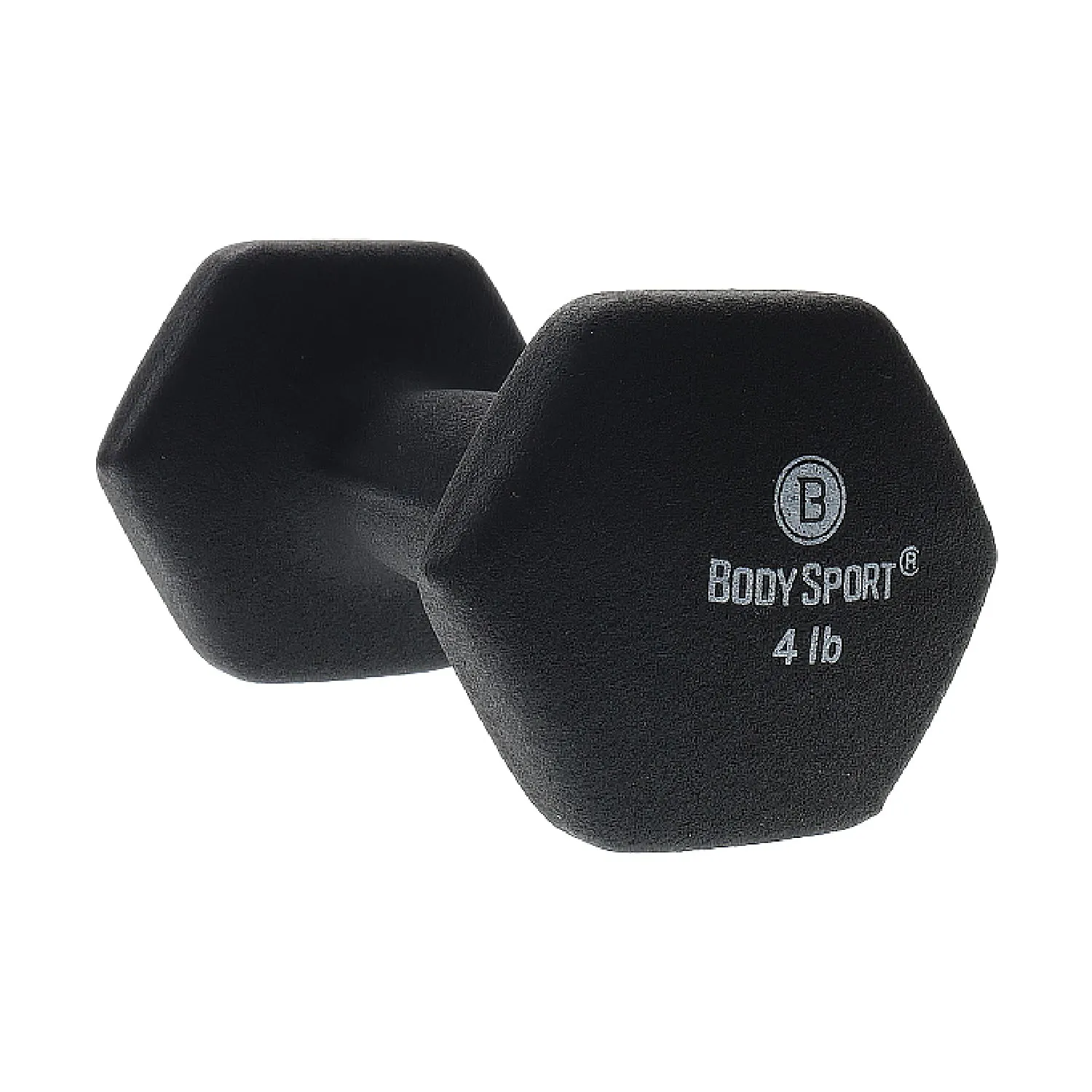 BodySport&reg; Neoprene Black Dumbbells