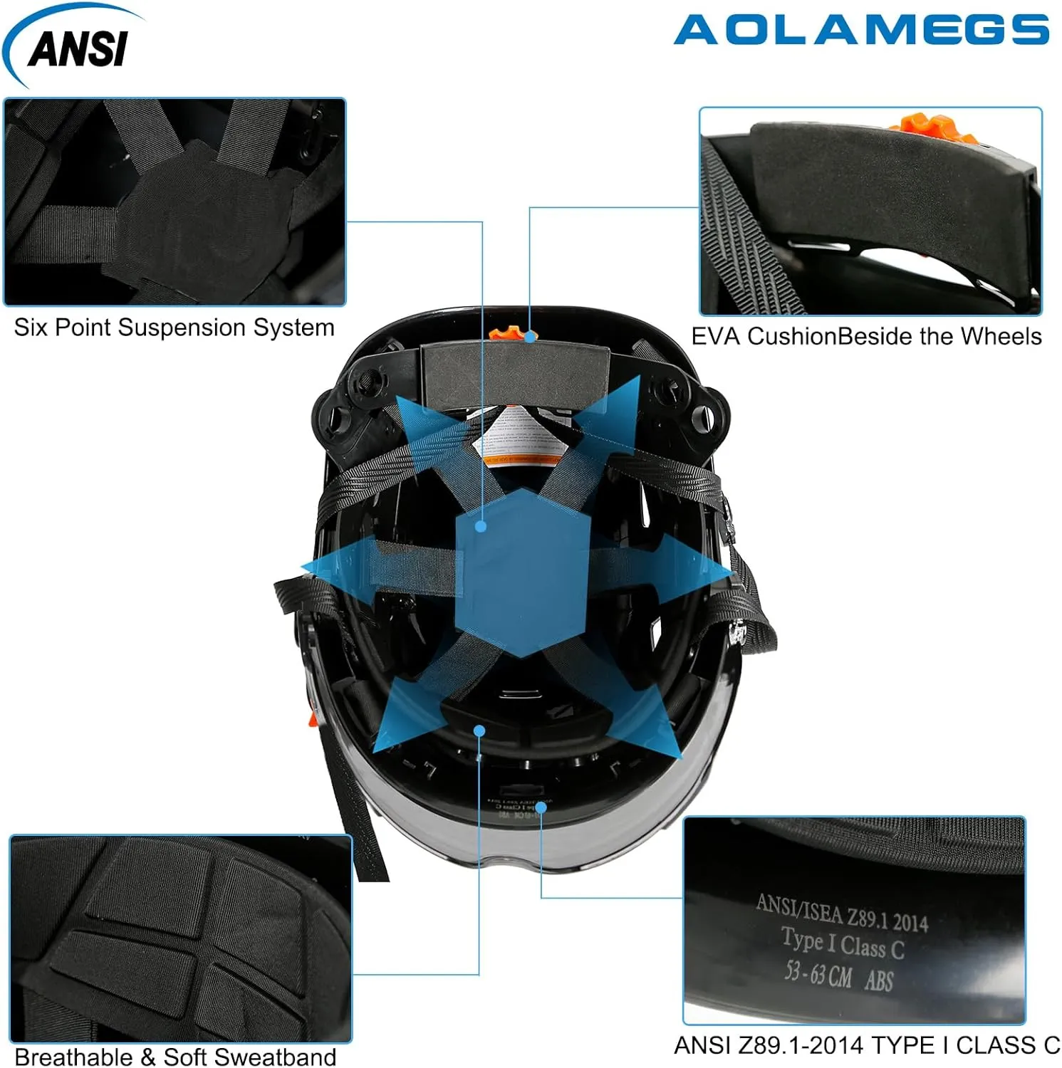 Carbon Fiber Pattern Hard Hats - Construction OSHA Approved Hard Hat,ANSI Z89.1 Type 1 Class C Adjustble Vented Safety Helmet for Men Women,6-Pt Suspension Low Profile Hard Hat with Chin Strap Cascos