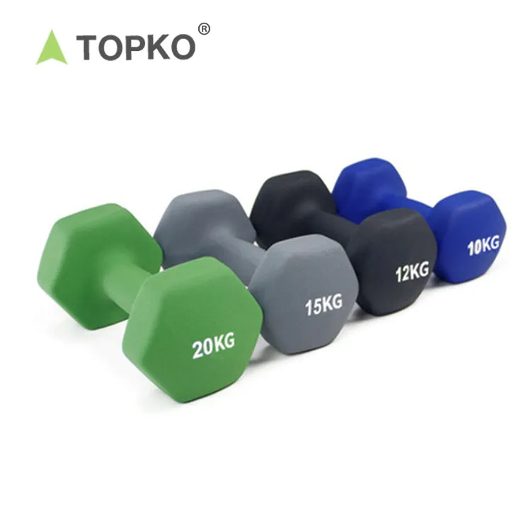 Colored Neoprene Coated Dumbbell Set with Stand