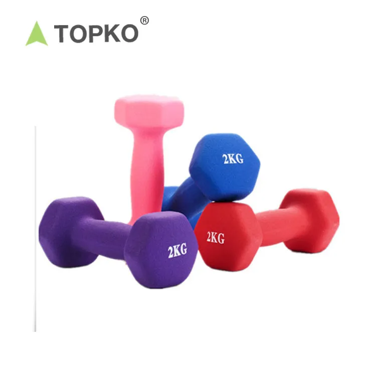 Colored Neoprene Coated Dumbbell Set with Stand