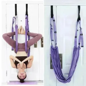 Fitness Hip Stretch Yoga Belt Inverted Rope Pull Stretch Belt Split Lower Waist Trainer Yoga Stretching Belt Yoga Belt Straps Yoga Hanging Belt