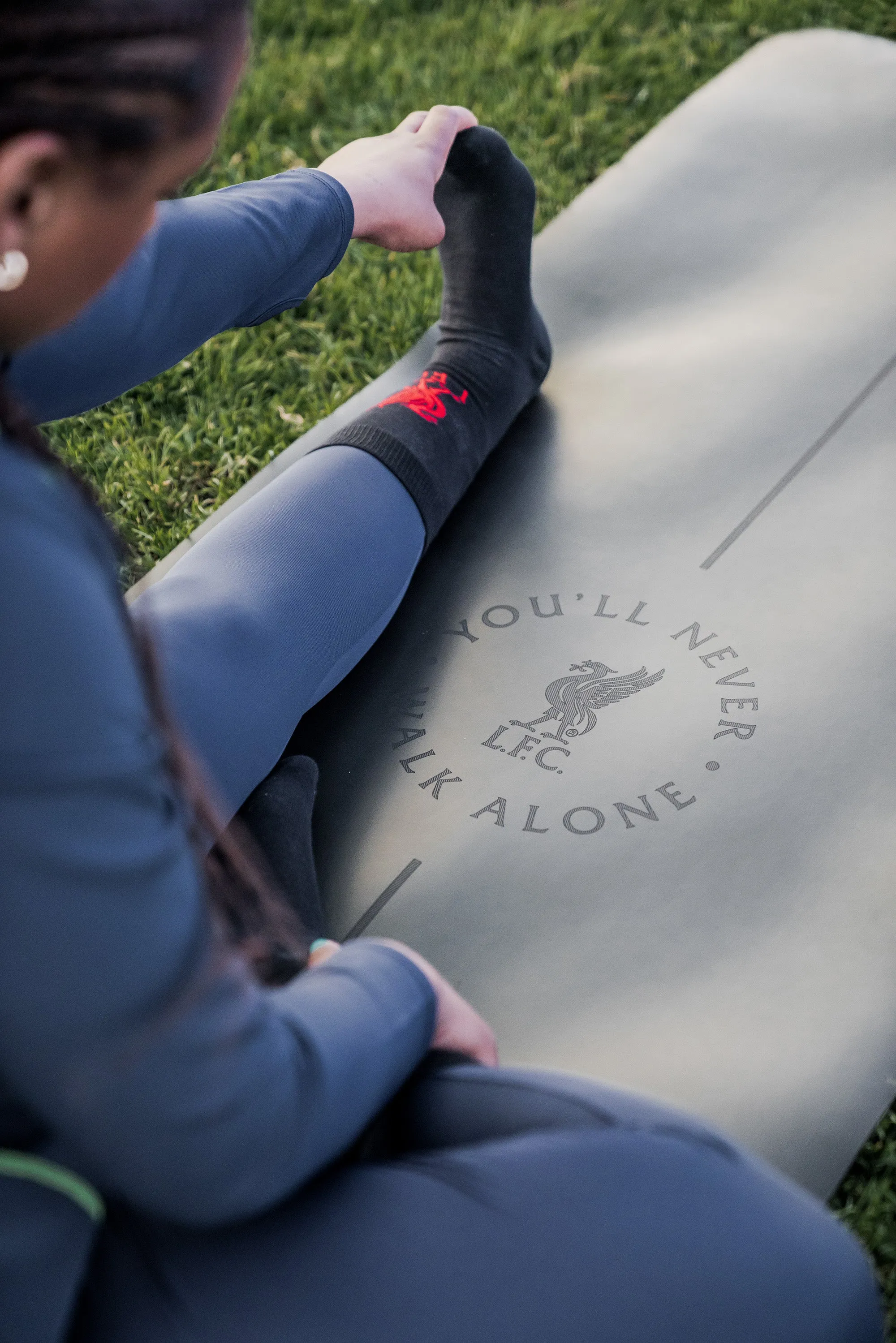 LFC “You’ll Never Walk Alone" Natural rubber extreme grip yoga mat.
