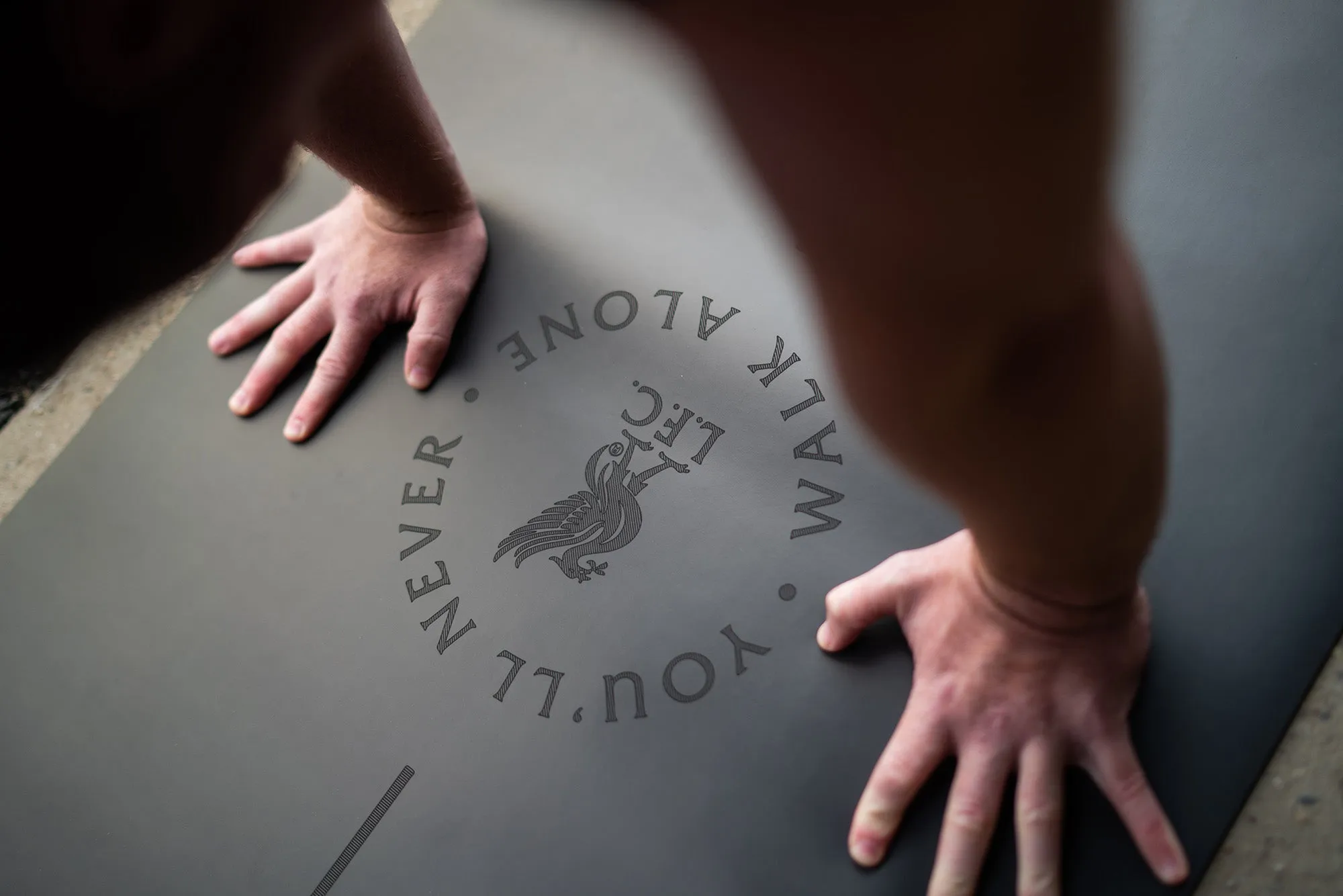LFC “You’ll Never Walk Alone" Natural rubber extreme grip yoga mat.