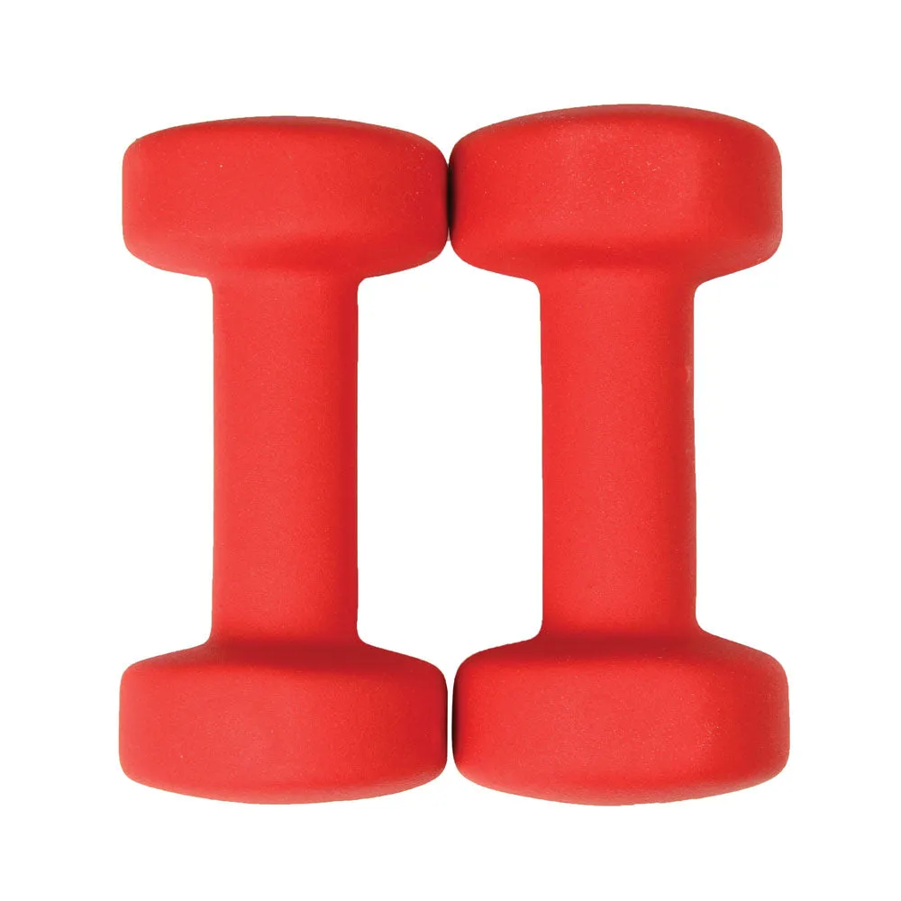 Neoprene Coated Dumbells, Flat Bottoms, Pair, 0.5kg to 5kg