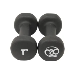 Neoprene Dumbbells Pair - Black - Available in 0.5, 1, 1.5, 2, 3, 4 and 5kg