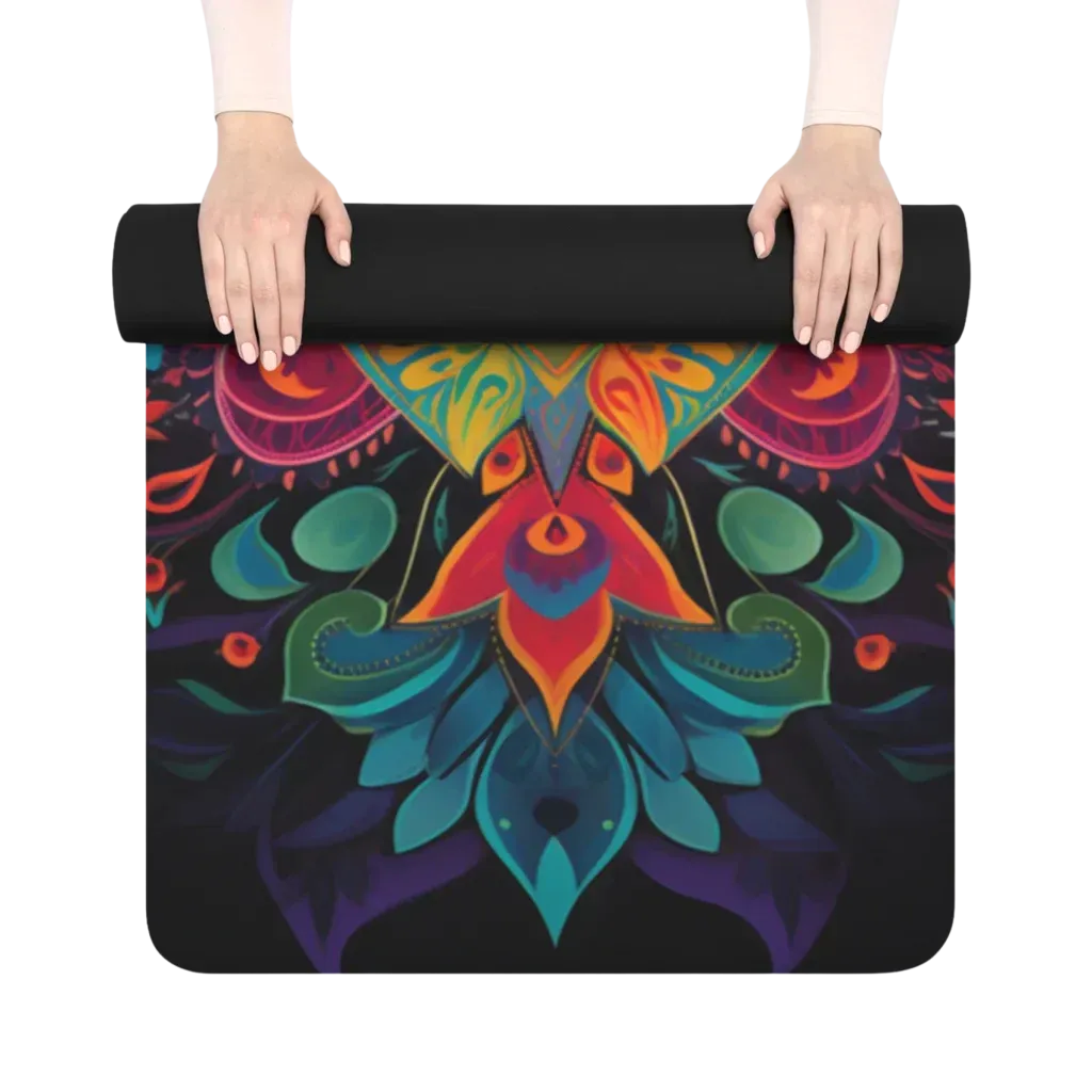 PSYCHEDELIC PRINTED YOGA MAT FOR MYSTICAL PRACTICES