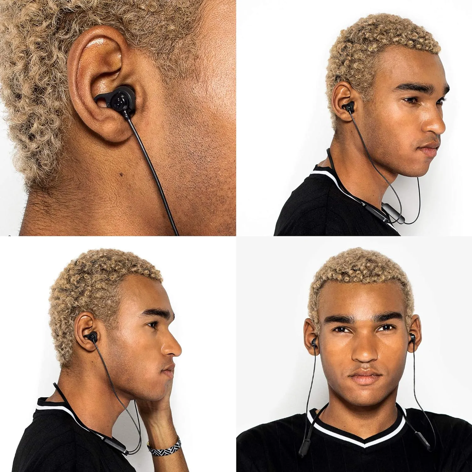 Skullcandy Jib  Wireless Earbuds, Bluetooth Headphones, Up to 6 Hours Battery, Noise Isolating Fit, Sweat Resistant, Microphone for iPhone Android, Ear Gel Sizes Included for Custom Fit - Black