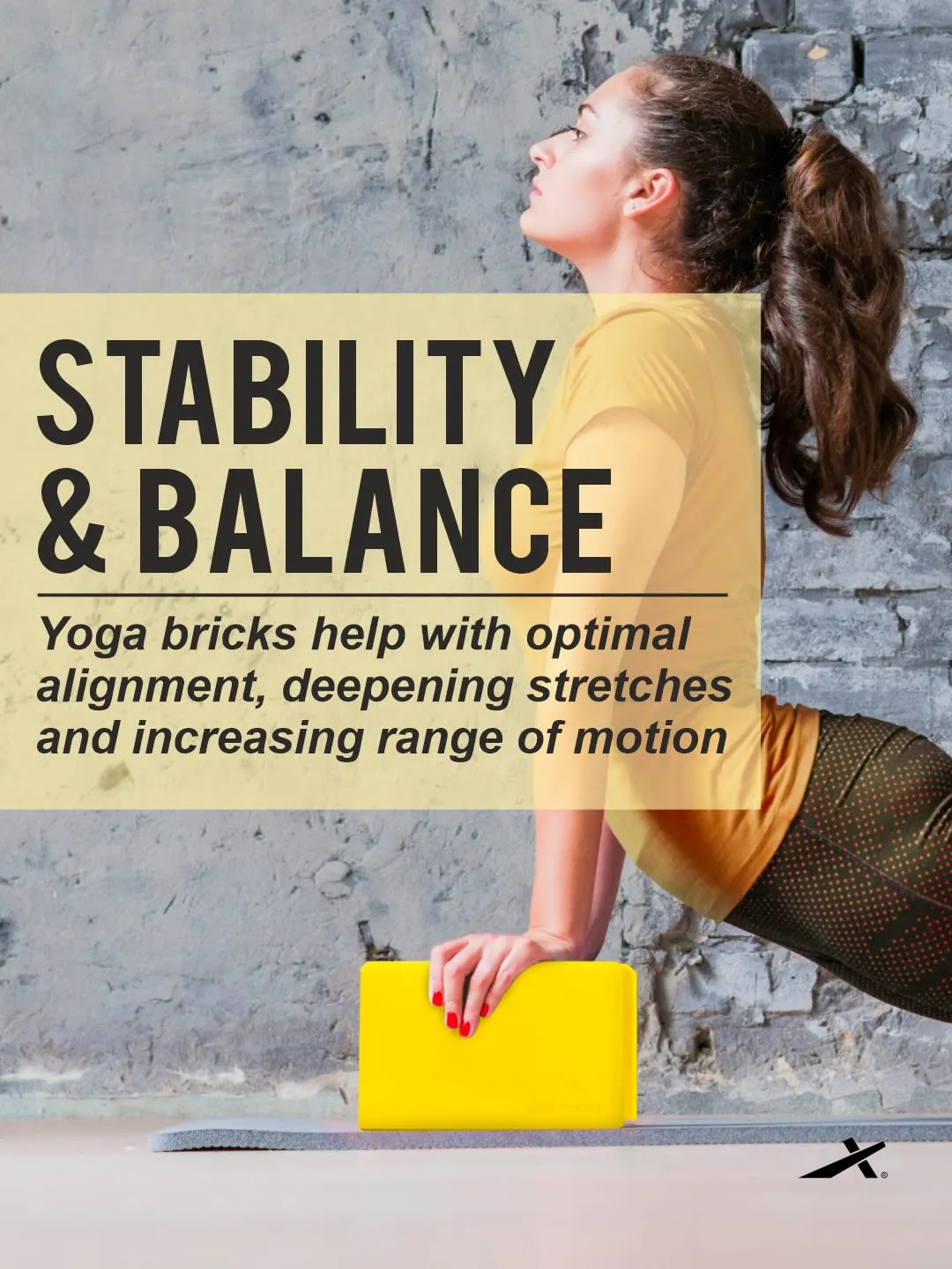 VECTOR X Yoga Block/Yoga Brick of High Density Premium EVA Foam Eco Non Toxic Pack of 2 Yoga Blocks (Yellow Pack of 2)