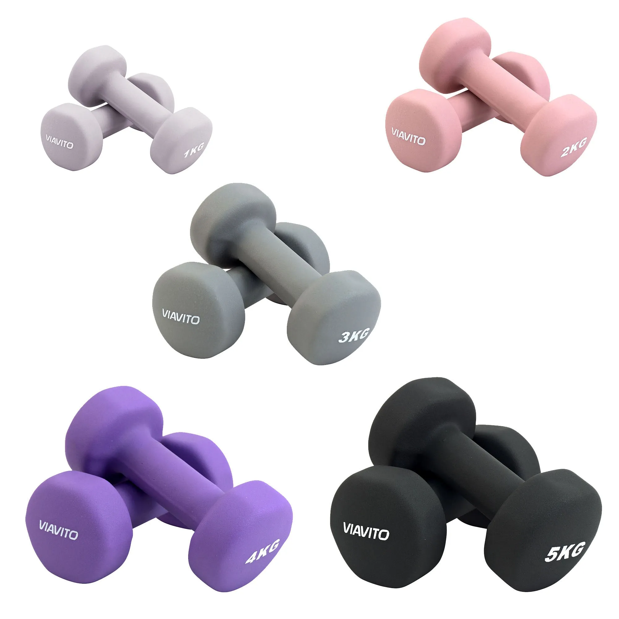 Viavito Neoprene Dumbbells - Pair