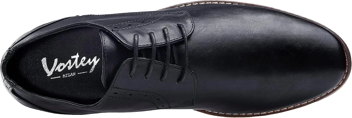 Vostey Men's Dress Shoes Formal Oxford Shoes Classic Lace Up Derby Shoes
