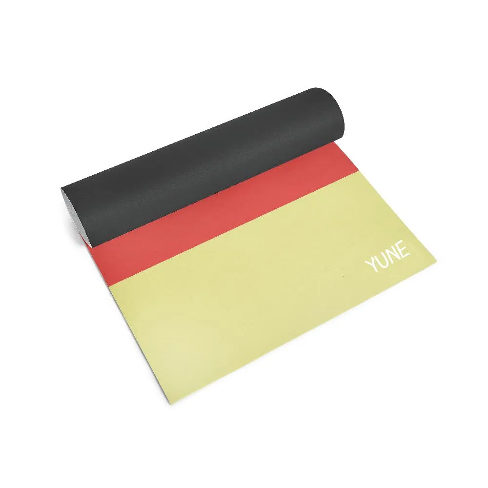 Yoga Mat | 6mm Thick | Multi Color Striped | Non-Slip | Eco Friendly | Yune Yoga | Trestles